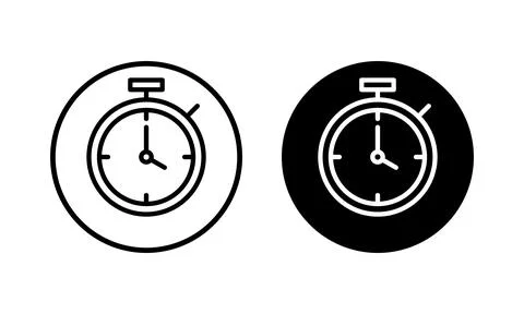 Stopwatch icon vector illustration. Timer sign and symbol. Countdown icon. .. イラスト素材