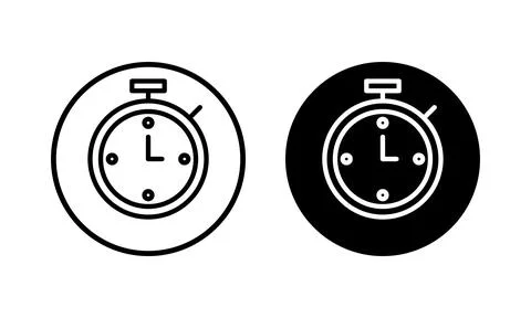 Stopwatch icon vector illustration. Timer sign and symbol. Countdown icon. .. イラスト素材