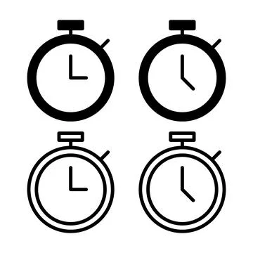 Stopwatch icon vector illustration. Timer sign and symbol. Countdown icon. .. Illustrazione stock