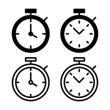 Stopwatch icon vector illustration. Timer sign and symbol. Countdown icon. .. Stock Illustration
