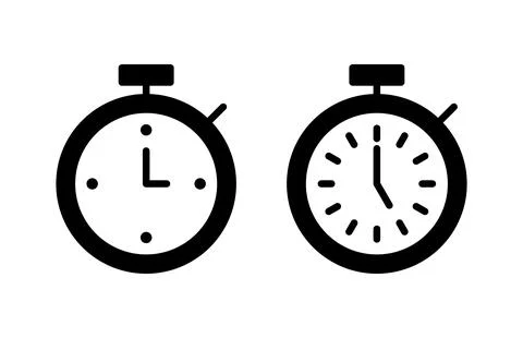 Stopwatch icon vector illustration. Timer sign and symbol. Countdown icon. .. Stock Illustration