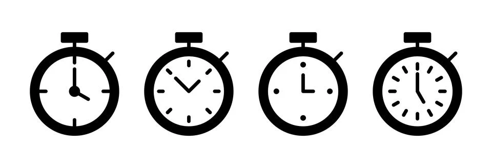 Stopwatch icon vector illustration. Timer sign and symbol. Countdown icon. .. Stock-Illustration