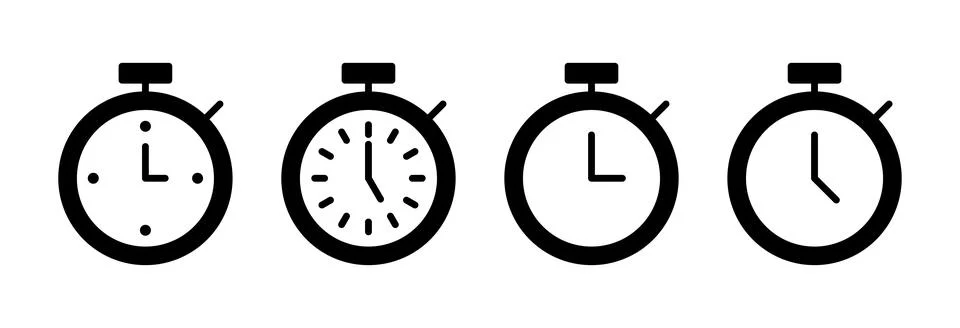 Stopwatch icon vector illustration. Timer sign and symbol. Countdown icon. .. Stock-Illustration