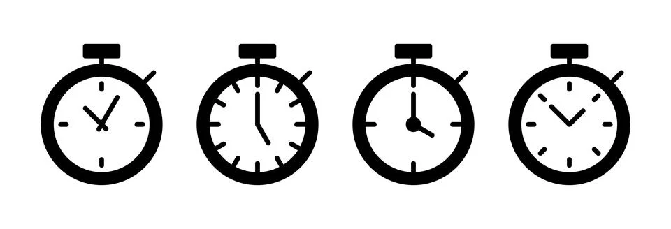 Stopwatch icon vector illustration. Timer sign and symbol. Countdown icon. .. 스톡 일러스트