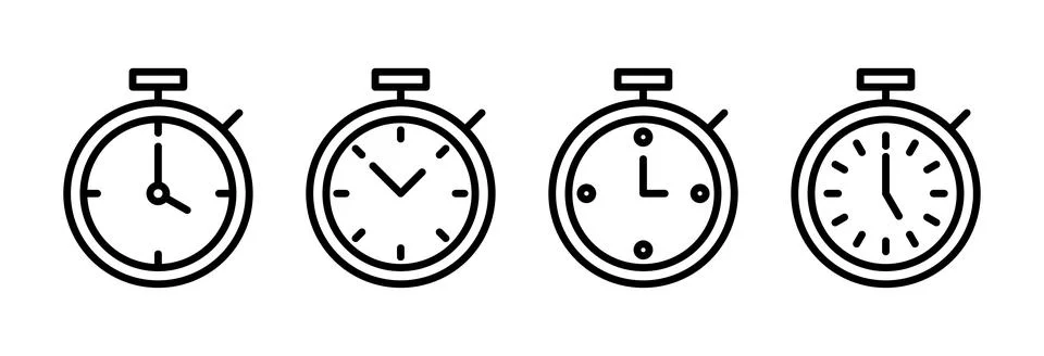 Stopwatch icon vector illustration. Timer sign and symbol. Countdown icon. .. Illustrazione stock