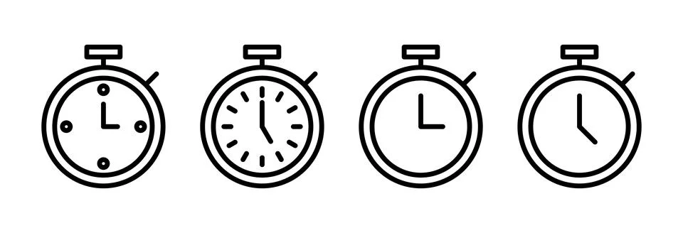 Stopwatch icon vector illustration. Timer sign and symbol. Countdown icon. .. Stock-Illustration