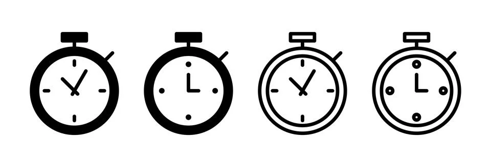 Stopwatch icon vector illustration. Timer sign and symbol. Countdown icon. .. イラスト素材