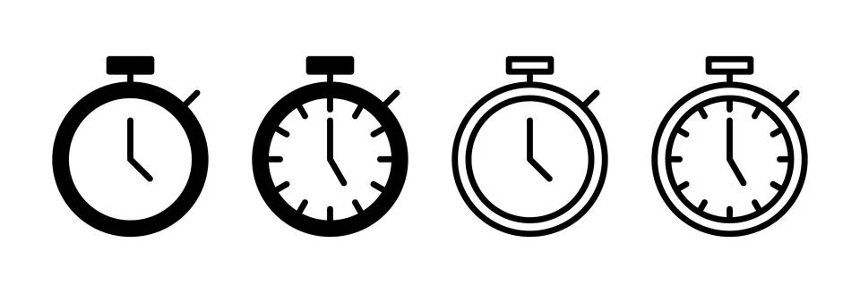Stopwatch icon vector illustration. Timer sign and symbol. Countdown icon. .. イラスト素材