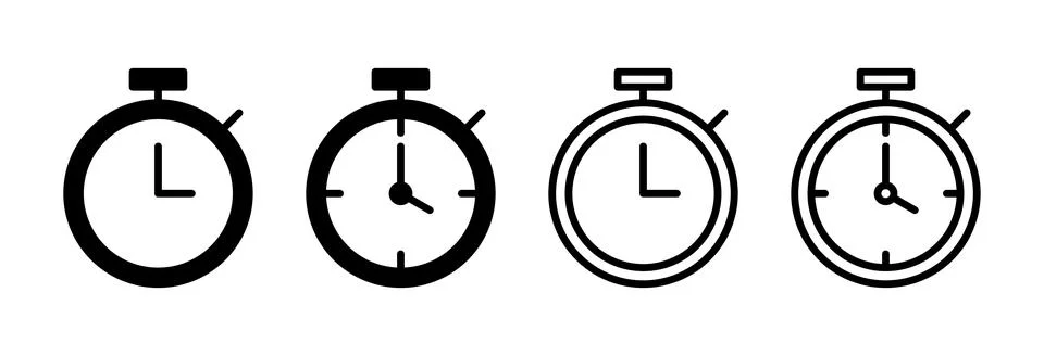 Stopwatch icon vector illustration. Timer sign and symbol. Countdown icon. .. イラスト素材