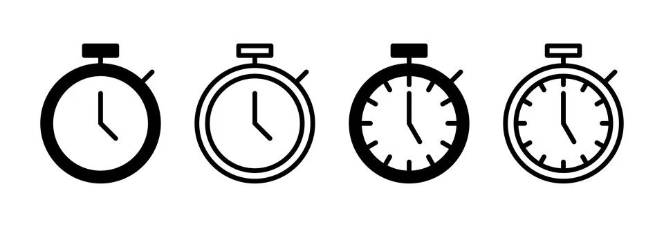Stopwatch icon vector illustration. Timer sign and symbol. Countdown icon. .. イラスト素材