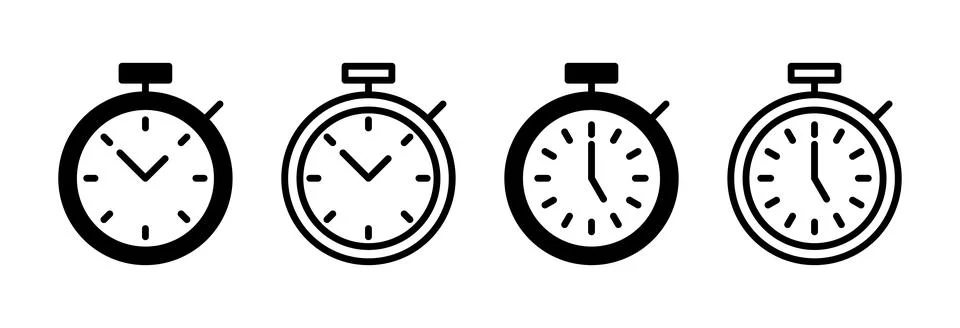 Stopwatch icon vector illustration. Timer sign and symbol. Countdown icon. .. 스톡 일러스트