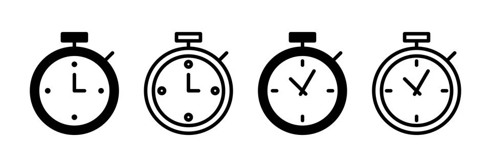 Stopwatch icon vector illustration. Timer sign and symbol. Countdown icon. .. Stockillustratie