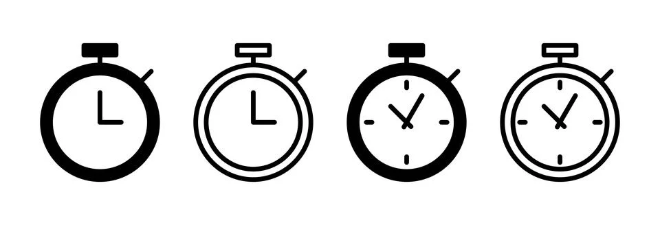 Stopwatch icon vector illustration. Timer sign and symbol. Countdown icon. .. 스톡 일러스트