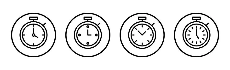 Stopwatch icon vector illustration. Timer sign and symbol. Countdown icon. .. Stock Illustration