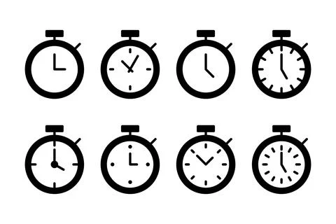 Stopwatch icon vector illustration. Timer sign and symbol. Countdown icon. .. Stock Illustration