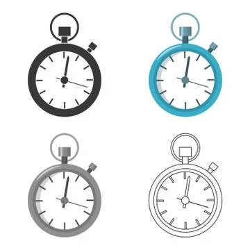 Stopwatch icon of vector illustration for web and mobile Stock Illustration