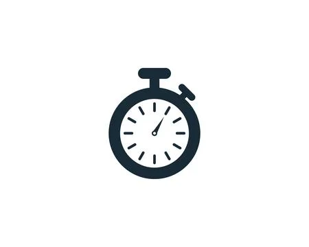 Stopwatch Icon Vector Logo Template Illustration Design Stock Illustration