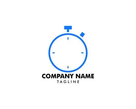 Stopwatch Icon Vector Logo Template Stock Illustration