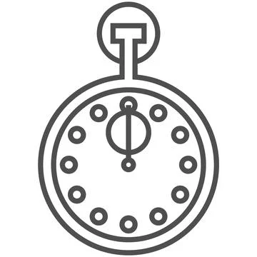 Stopwatch icon, vector stop watch clock timer 库存插图