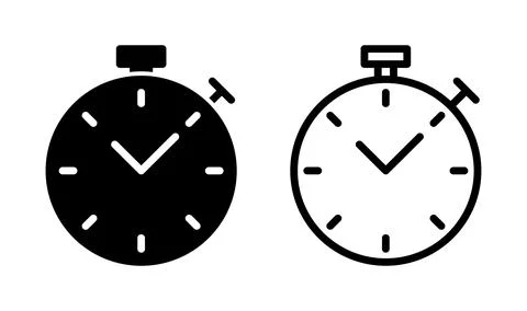 Stopwatch icon vector. Timer icon. Countdown icon. Stock Illustration