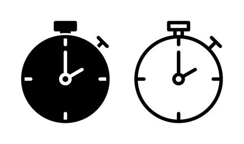 Stopwatch icon vector. Timer icon. Countdown icon. Stock Illustration