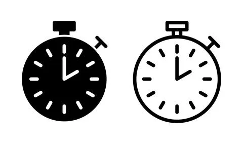 Stopwatch icon vector. Timer icon. Countdown icon. Stock Illustration