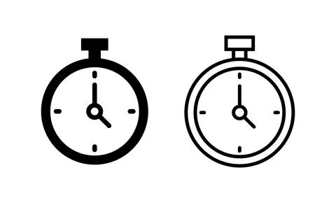 Stopwatch icon vector. Timer sign and symbol. Countdown icon. Period of time 스톡 일러스트