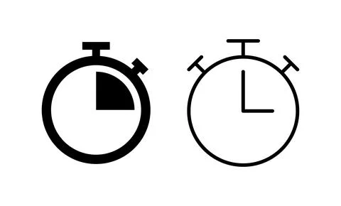 Stopwatch icon vector. Timer sign and symbol. Countdown icon. Period of time Illustrazione stock