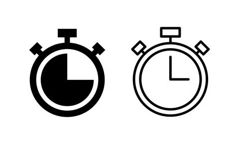 Stopwatch icon vector. Timer sign and symbol. Countdown icon. Period of time Illustrazione stock