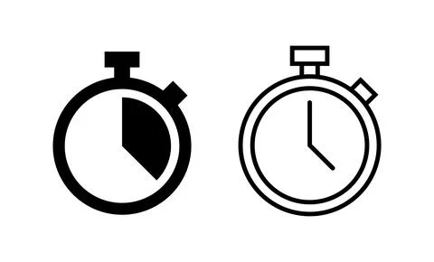 Stopwatch icon vector. Timer sign and symbol. Countdown icon. Period of time Stock Illustration
