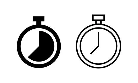 Stopwatch icon vector. Timer sign and symbol. Countdown icon. Period of time Stock Illustration