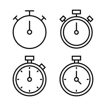 Stopwatch icon vector. Timer sign and symbol. Countdown icon. Period of time Illustrazione stock