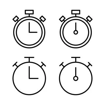 Stopwatch icon vector. Timer sign and symbol. Countdown icon. Period of time Stock Illustration