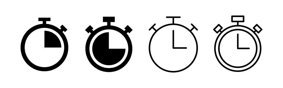 Stopwatch icon vector. Timer sign and symbol. Countdown icon. Period of time Illustrazione stock