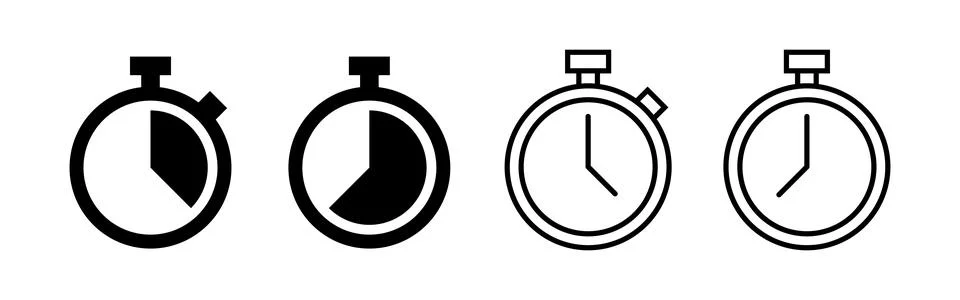 Stopwatch icon vector. Timer sign and symbol. Countdown icon. Period of time Stock-Illustration