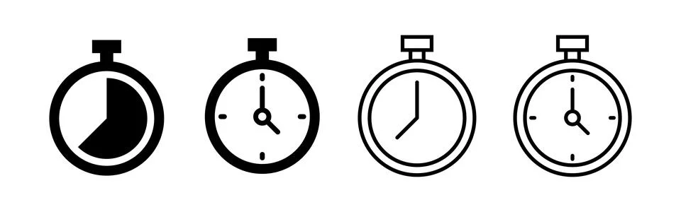 Stopwatch icon vector. Timer sign and symbol. Countdown icon. Period of time イラスト素材