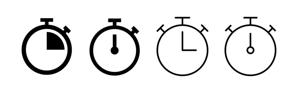 Stopwatch icon vector. Timer sign and symbol. Countdown icon. Period of time Stock Illustration