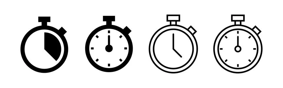 Stopwatch icon vector. Timer sign and symbol. Countdown icon. Period of time Illustrazione stock
