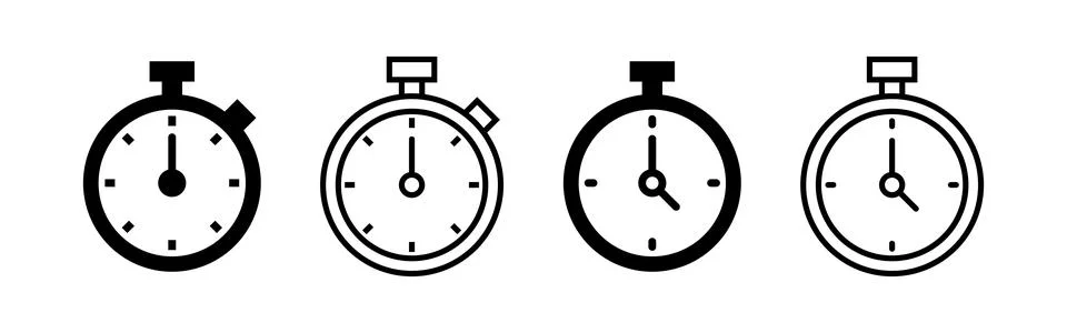 Stopwatch icon vector. Timer sign and symbol. Countdown icon. Period of time Stock-Illustration