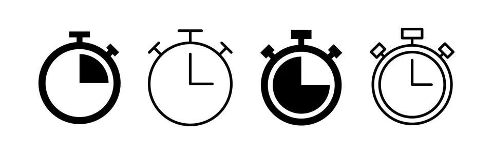 Stopwatch icon vector. Timer sign and symbol. Countdown icon. Period of time Stock-Illustration