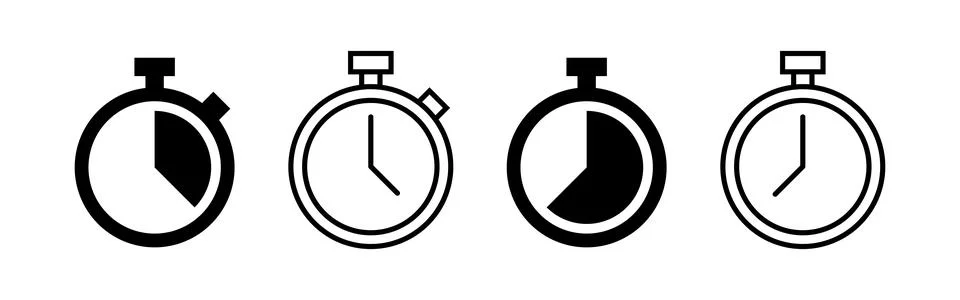 Stopwatch icon vector. Timer sign and symbol. Countdown icon. Period of time Stock Illustration