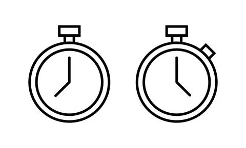 Stopwatch icon vector. Timer sign and symbol. Countdown icon. Period of time Illustrazione stock