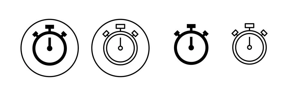 Stopwatch icon vector. Timer sign and symbol. Countdown icon. Period of time Stock Illustration