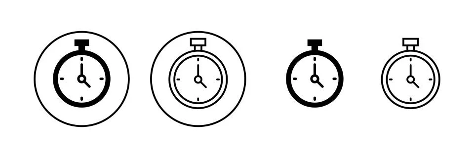 Stopwatch icon vector. Timer sign and symbol. Countdown icon. Period of time Stock Illustration