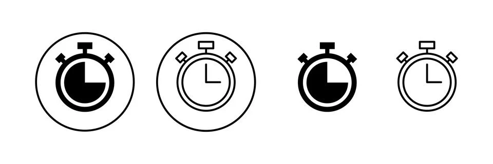 Stopwatch icon vector. Timer sign and symbol. Countdown icon. Period of time Illustrazione stock