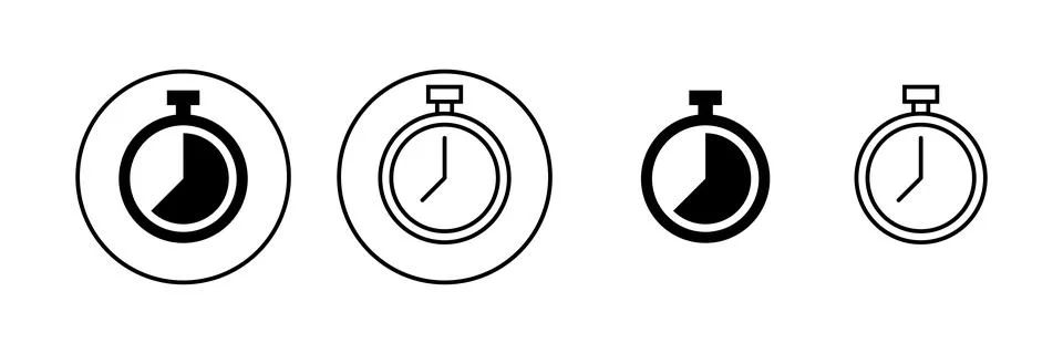Stopwatch icon vector. Timer sign and symbol. Countdown icon. Period of time Stock Illustration