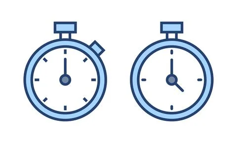 Stopwatch icon vector. Timer sign and symbol. Countdown icon. Period of time Stock Illustration