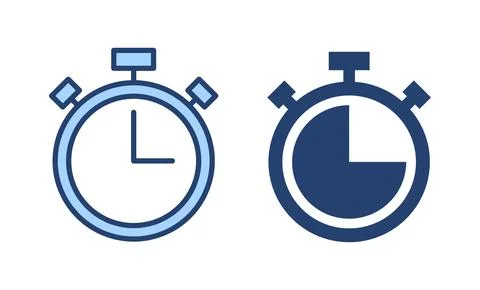 Stopwatch icon vector. Timer sign and symbol. Countdown icon. Period of time Stock Illustration