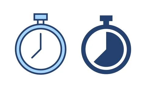 Stopwatch icon vector. Timer sign and symbol. Countdown icon. Period of time Stock Illustration