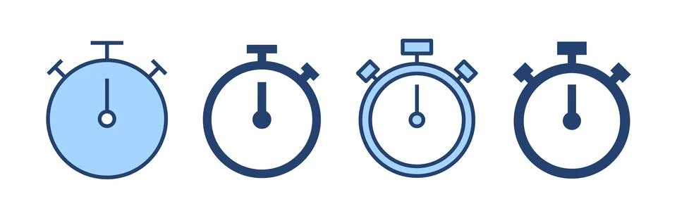 Stopwatch icon vector. Timer sign and symbol. Countdown icon. Period of time Stock Illustration